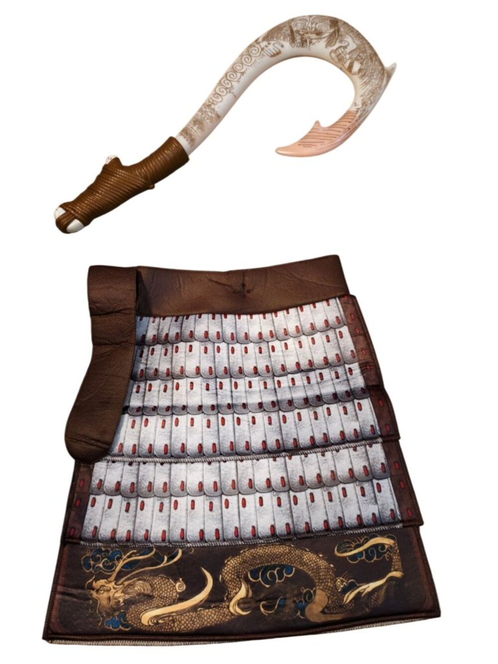 Disney Mulan Costume M Magical 20" Light up Fish hook Dragon-Patterned Skirt